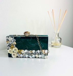Hot Sale Customized <b>Resin</b> Handmade <b>Sculpted</b> Clutch Handbag for Art Collectible Fashion Traditional Wedding Party Use Perfect - Product Image 1