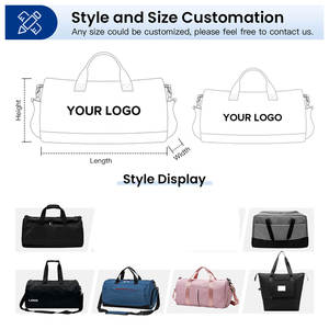 Sac de voyage en néoprène imperméable personnalisé pour hommes, sac de sport léger, sac de week-end, sac de voyage à bandoulière - Product Image 4