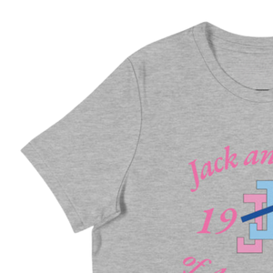 T-shirt gris chiné décontracté pour femme avec lettres graphiques roses, col rond, en coton doux, manches courtes, vêtement de mode décontracté - Product Image 5