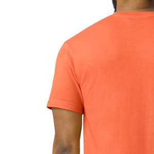 <b>Mens</b> <b>Orange</b> Cotton Crew Neck T <b>Shirt</b> Short Sleeve Regular Fit Soft Breathable Casual Solid Front Plain Summer Everyday Basic - Product Image 4