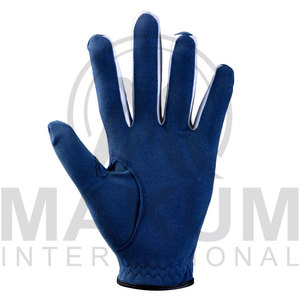 Gants de golf en microfibre bleue, respirants, à doigts entiers, unisexes, fermeture à enfiler - Product Image 5