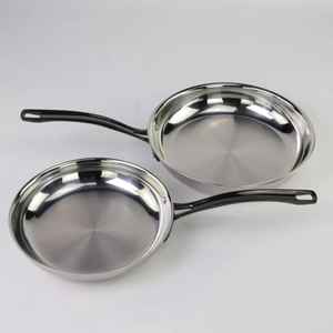 Ensemble de poêles en fonte avec revêtement en acier inoxydable antiadhésif, résistant à la chaleur, compatible induction, poignée en plastique, capacité 1-2L, cuisine - Product Image 2