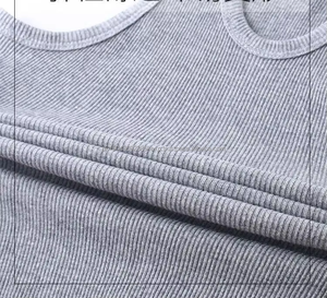 เสื้อกล้ามผู้ชายคุณภาพสูงแบบถักลายริบ สำหรับวิ่ง ออกกำลังกาย เสื้อกล้ามรัดรูป เสื้อกีฬา เสื้อกล้ามมีฮู้ดสำหรับออกกำลังกาย - Product Image 4