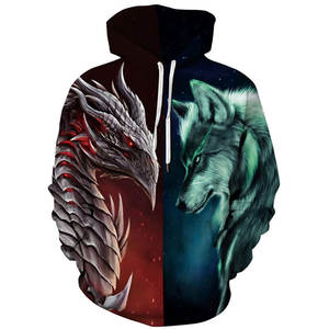 เสื้อฮู้ดดี้พิมพ์ลาย 3 มิติ แบบสั่งทำสำหรับผู้ชาย ผ้าฝ้าย 100% แบบสวมหัว มีกระเป๋า ดีไซน์รักษ์โลก สไตล์สตรีทแวร์ - Product Image 1