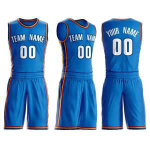 Vêtements de sport personnalisés OEM par sublimation, maillot de basket respirant et léger, uniforme de basket pour hommes, enfants et jeunes. - Product Image 1