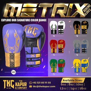 Gants de boxe professionnels Matrix avec rembourrage amélioré des jointures, noyau en mousse moulé à la machine, fermeture à double sangle pour l'entraînement - Product Image 3