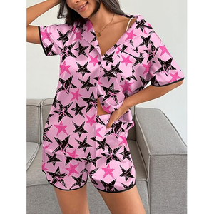 Open Front Cardigan Women Night Suit Short Sleeve Kimono Style Shorts Set Tie <b>Belt</b> for sale - Product Image 4