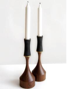 Polished Wooden Christmas Candle Holder Decorative Handmade Durable High Quality Accent <b>Rustic</b> Living Space Ornament Dining - Product Image 4