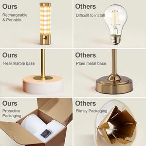 Lámpara de Mesa Minimalista de Latón con Acabado Mate para Dormitorio Moderno y Espacio de Trabajo - Product Image 4