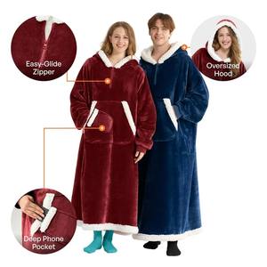 Sweat-shirt à capuche surdimensionné avec poche, couverture portable pour adultes et femmes - Product Image 6