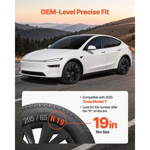 Tapacubos para Tesla Model Y 2025, 19 Pulgadas, Estilo OEM, Juego de 4 Tapas de Rueda, Tamaño R19, Tapas de Repuesto - Product Image 2