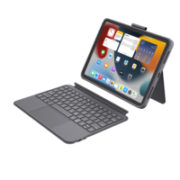 Nouvelle coque clavier pour tablette iPad 10,9 pouces 2024 avec mécanisme à ciseaux, support pour stylet BT sans fil et prise casque - OEM/ODM