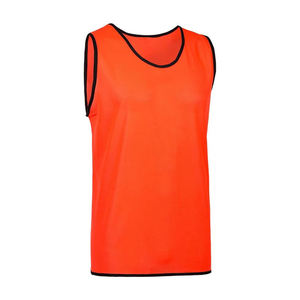 Orange Sleeveless Mesh Quick Dry Double Strap <b>Training</b> Vest Unisex Breathable Polyester Sport <b>Bib</b> All Seasons Adult Regular Fit - Product Image 3