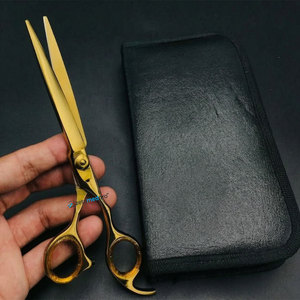 Ciseaux de barbier professionnels plaqués or, en acier inoxydable, ciseaux de beauté pour cheveux, ciseaux de barbier personnalisés avec nom de marque - Product Image 5