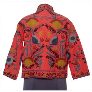 New Trending Handmade Suzani Embroidery TNT <b>Jacket</b> for Women Breathable Cotton Unisex Coat Ethnic <b>Short</b> <b>Jacket</b> for women Gifts - Product Image 5