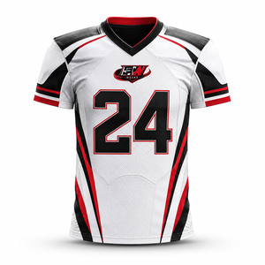 Poliéster Transpirable Ligero Talla Grande Fútbol Americano Diseño Superior Impresión por Sublimación Personalizada Verde Kelly Azul Rey - Product Image 1