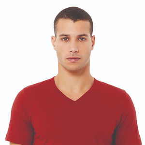 เสื้อยืดคอกว้างแบบยูนิเซ็กซ์ - ผ้าฝ้าย 100% Airlume Combed และ Ring-Spun, 32 Single, 4.2 ออนซ์, สีแดงแคนวาส, แขนสั้น - Product Image 4