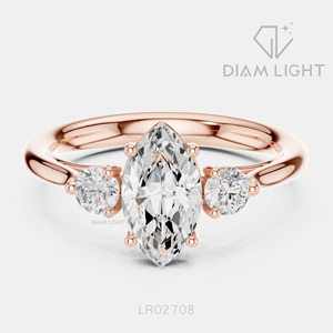 Bague de fiançailles en or blanc 14 carats avec diamant de laboratoire taille marquise 1,00 carat, certifiée IGI, bijoux fins pour femmes, idéale pour offrir - Product Image 3