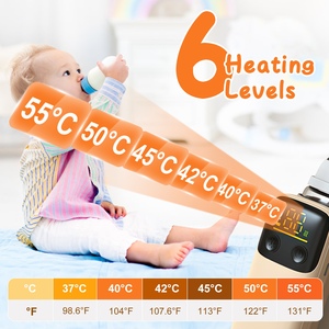 Scalda biberon portatile da 1Pc con luce notturna 6 livelli di riscaldamento per i viaggi a casa in viaggio per bambini e scalda latte per bambini - Product Image 1