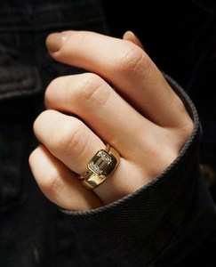 Sparkly Lab Grown 2.00 CT Emerald Cut Diamond Promise Bezel <b>Set</b> <b>Ring</b> For Unisex 14K Solid <b>Gold</b> Wedding Party Gift For Partners - Product Image 3