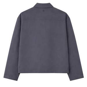 Camisa Técnica de Manga Larga con Cierre para Hombre, Chaqueta Casual con Bolsillos Tipo Cargo, Estilo Urbano, Color Gris, Suministro al por Mayor OEM - Product Image 2