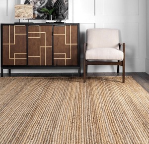 Natural Jute <b>Rug</b> Handmade Woven Carpet Eco Friendly Plain Jute Area <b>Rug</b> for Living Room Bedroom Wholesale - Product Image 3