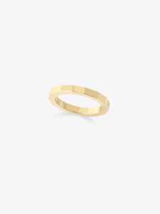 Geometric Faceted Wedding Band 2.5 mm Minimalist <b>Plain</b> Modern Everyday Wear Unisex Fine Jewelry 10k 14k 18k Solid Gold Wholesale - Product Image 3