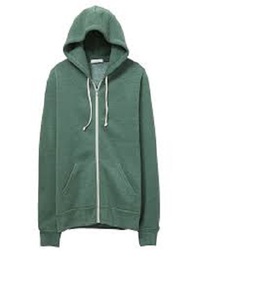 Sudadera con capucha de algodón para mujer, con bordado, ecológica, de invierno, lisa, con cremallera, de forro polar, a cuadros, de manga larga - Product Image 3