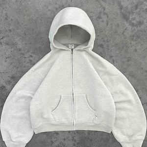 Conjunto de Dos Piezas Personalizado de Alta Calidad, Sudadera con Capucha y Pantalones Deportivos Vintage, Traje Deportivo Holgado con Cierre, Estilo Informal - Product Image 3