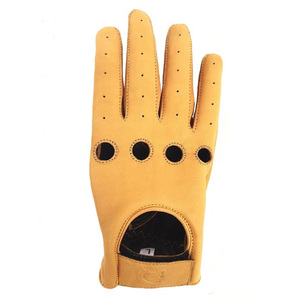 Gants de conduite en cuir véritable pour homme, design perforé respirant, gants de conduite confortables et luxueux pour toutes les saisons - Product Image 2