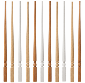 Balustres en peuplier EFS, composants de rampe d'escalier en bois massif, style contemporain, pour la construction de maisons - Product Image 1