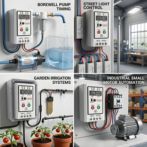 Hydroplus Digital <b>Timer</b> Automation Controller for Solar Cleaning Pump Irrigation Borewell Tank Filling Machinery Cycle Unit - Product Image 3