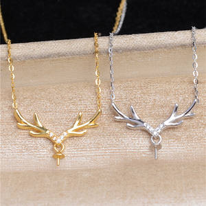 Base Vacía para Collar de Perlas, Plata S925, 8-10 mm, Diseño de Gota de Agua, 5597, Accesorios para Colgantes Personalizados - Product Image 3