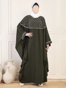 Hot Sale Dubai Trendy Beautiful Traditional Islamic Women's Saudi Arabian Abaya Spring Polyester Breathable Ankle Length Muslim - Product Image 1