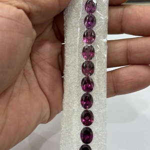 Best Quality Natural Rhodolite <b>Garnet</b> Oval Cut 18 Piece Set 38 Carat 7x9mm Madagascar Loose Gemstones for Tennis <b>Bracelet</b> - Product Image 6