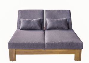 Outdoor Lounge Daybed Set Upholstered Wooden <b>Frame</b> <b>Sofa</b> <b>Bed</b> with Cushion for Villa Garden Hotel - Product Image 1