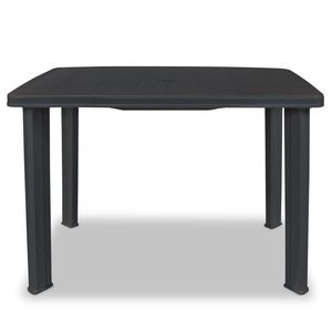 Mesa de Patio 39.8x26.8x28.3 Muebles de Plástico para Exteriores Resistentes a la Intemperie Asientos para 4 Personas Diseño Contemporáneo Apariencia Moderna - Product Image 3