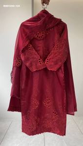 Último Diseño de Moda: Conjunto de Plazzo-Kurta-Dupatta Rojo con Bordado de Lentejuelas y Trabajo Calado, Listo para Usar, Exportador de Moda Femenina - Product Image 2