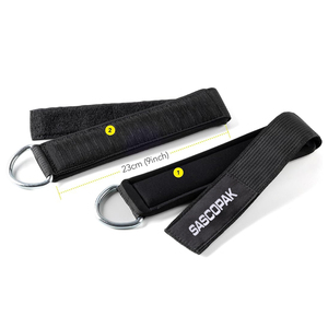 Correa de Muñeca y Tobillo Acolchada de Neopreno con Logotipo y Color Personalizados para Máquina de Cable, Brazalete de Levantamiento Ajustable de Calidad Premium con Anillo en D - Product Image 2