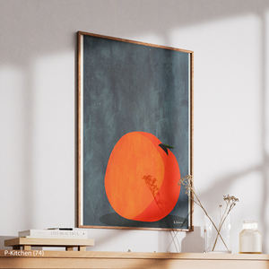 ภาพศิลปะติดผนังห้องครัว, ภาพประกอบผลไม้สีส้มสไตล์มินิมอล, ภาพพิมพ์ตกแต่งผนังห้องครัวสไตล์โมเดิร์น - Product Image 3