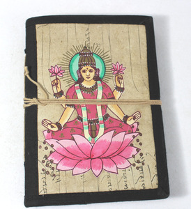 Cuaderno de Tapa Blanda, 48 Hojas/96 Páginas de Papel de Algodón Reciclado Hecho a Mano, Múltiples Diseños y Trabajos Artísticos - Product Image 1