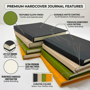 Cahiers à couverture rigide de qualité supérieure avec reliure durable, designs élégants et papier de qualité, idéaux pour l'écriture, la journalisation, les cadeaux et - Product Image 6
