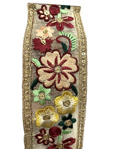 Cintas y Cordones Bordados a Máquina Hechos a Medida, Varios Diseños, Color Personalizado, Ecológicos, 1 Pulgada de Ancho para Vestidos de Novia y Zapatos - Product Image 1