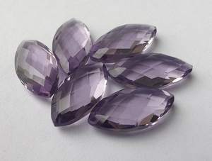 พลอยแอมเมทิสต์ทรงมาร์ควิส บริโอเลต คัตเชอร์คัท ขนาดเท่ากัน สำหรับทำเครื่องประดับ แหวน จี้ - Product Image 5