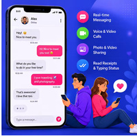 Application de rencontre géolocalisée : Plateforme de correspondance avec les personnes près de chez vous, Réseau social mobile
