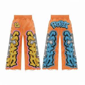 Pantalon de survêtement tendance en coton et polyester, coupe droite, style streetwear, décontracté et confortable, prix de gros abordable - Product Image 2