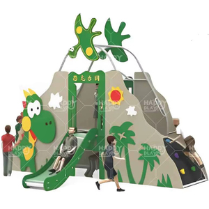 Structure de jeu dynamique d'extérieur HP-OPA 017 avec pont en corde et toboggan intégré pour un jeu actif - Product Image 1