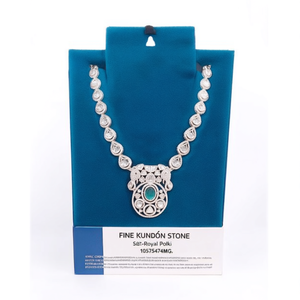 Ensemble de collier en pierres Kundan fines - Royal Polki 10575474MG - Product Image 2