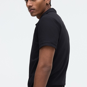 Chemises pour hommes, design tendance, logo personnalisé brodé, tissu tricoté polyester/coton, style golf, respirant, séchage rapide, manches longues - Product Image 2