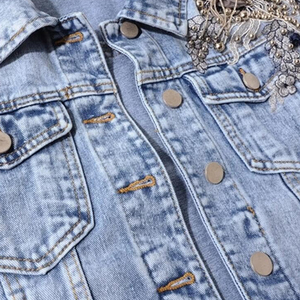 New Fashion Casual Winter Men's Denim <b>Rhinestone</b> <b>Jacket</b> Stand Collar Customized Color Front OEM Service Waterproof Breathable - Product Image 6